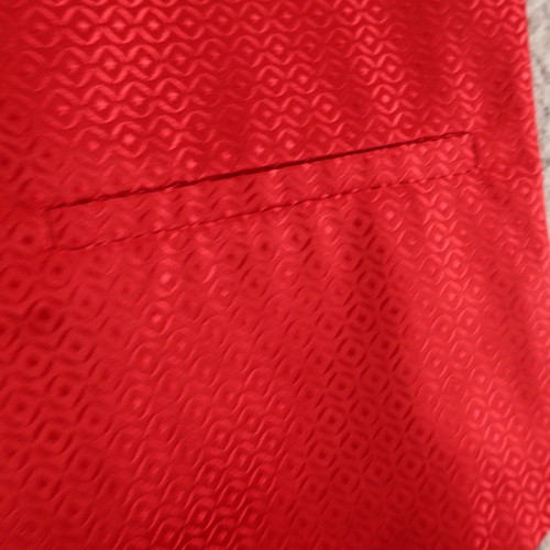 Pierre Cardin Vest Mens M 40R Red Black Dress Waistcoat Formal Tuxedo Prom - Picture 7 of 11