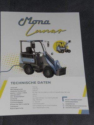 Mona Lunar Wheel Loader, Loader Brochure Sheet (4118)
