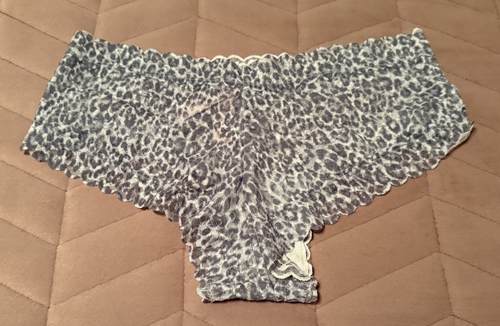 Victoria's Secret Cheeky-Höschen The Lacie blau Leopard Spitze ~ LARGE ~ neu mit Etikett! - Bild 2 von 4