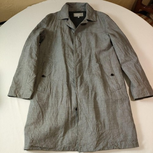 Margaret Howell MHL Cotton Linen Trench Coat Size M Tan Medium Sleeve