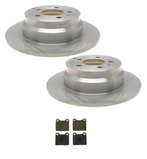 for 1997-2001 Volvo C70 Front Wheel Drive Rear Brake Rotors & Ceramic Rear Pads