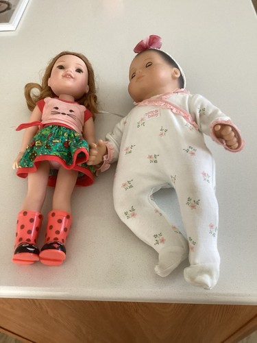 2 American Girl Dolls. Wellie Wishers Will. And Bitty Baby