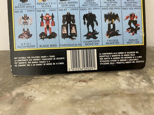 ROBO MACHINE GOBOTS RM-37 MOTORCYCLE NIGHT RANGER BLUE NEW IN BLISTER MOSC BANDAI 85 - Picture 9 of 10
