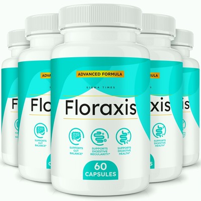 Floraxis Capsules, Natural Gut Health and Digestive Balance Support - 5 Pack