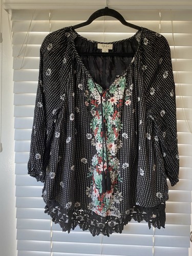 Blusa de manga larga Style & Co para mujer M, hermosa