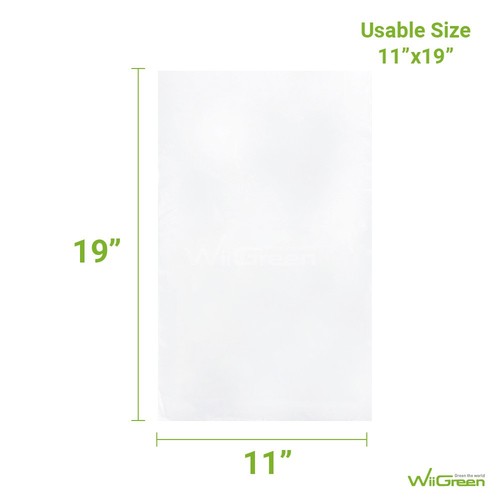 HDPE Plastic Fruit Vegetable Food Produce Bag in roll 11x19 2 Roll 1250 Bags - Picture 2 of 5