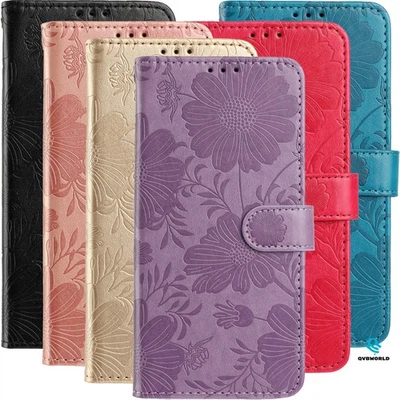 Flower Embossing Wallet Case Phone Cover for Google Pixel 10 9 8 7 6 9A 8A 7A 6A - Image 1 of 4
