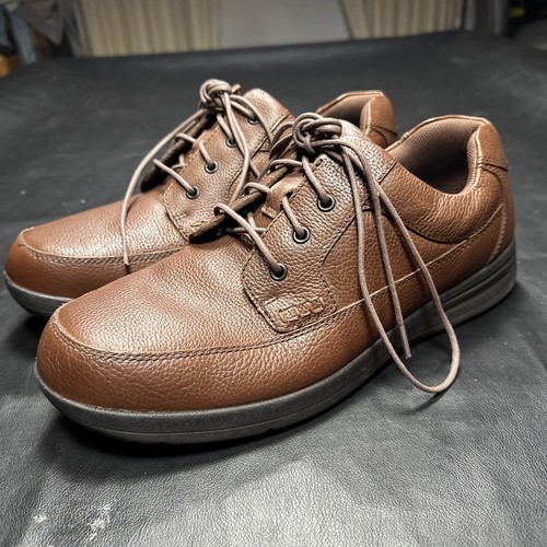 Nunn Bush Men’s 14 W Dress Shoes Cameron Oxford Brown Vegan Leather 850 - Picture 4 of 16