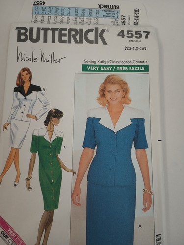 Butterick 4557  Nicole Miller  sewing pattern New Size 12-16  Envelope Damage - Picture 1 of 10