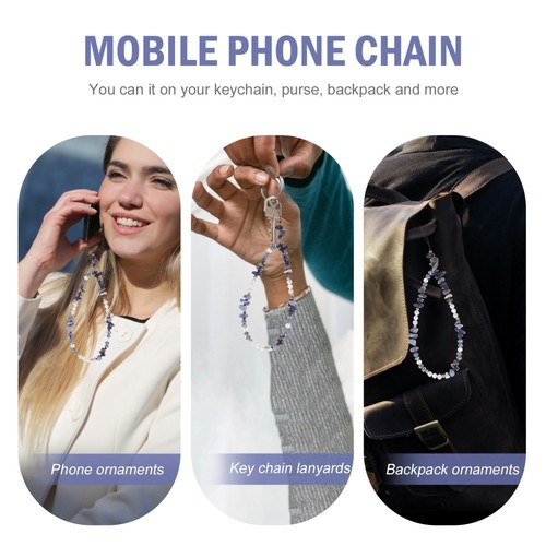 Pearl Mobile Phone Chain Aesthetic Charm Decorations Beaded Lanyard - 第 4/12 張圖片