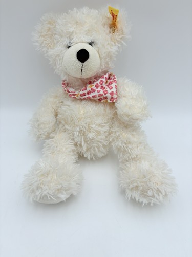 Peluche orsacchiotto Steiff Lotte bianco rosso bandana floreale giocattolo tedesco 117503 - 11" - Foto 3 di 10