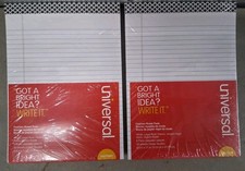 Universal Fashion Writing Pads 8.5x11" White, 50 Sheets - 12 Pack - UNV35897