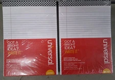 Universal Fashion Writing Pads 8.5x11" White, 50 Sheets - 12 Pack - UNV35897