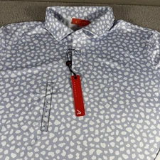 Redvanly Polo Shirt Mens Large Blue Lavender Chatillon Golf Performance Stretch