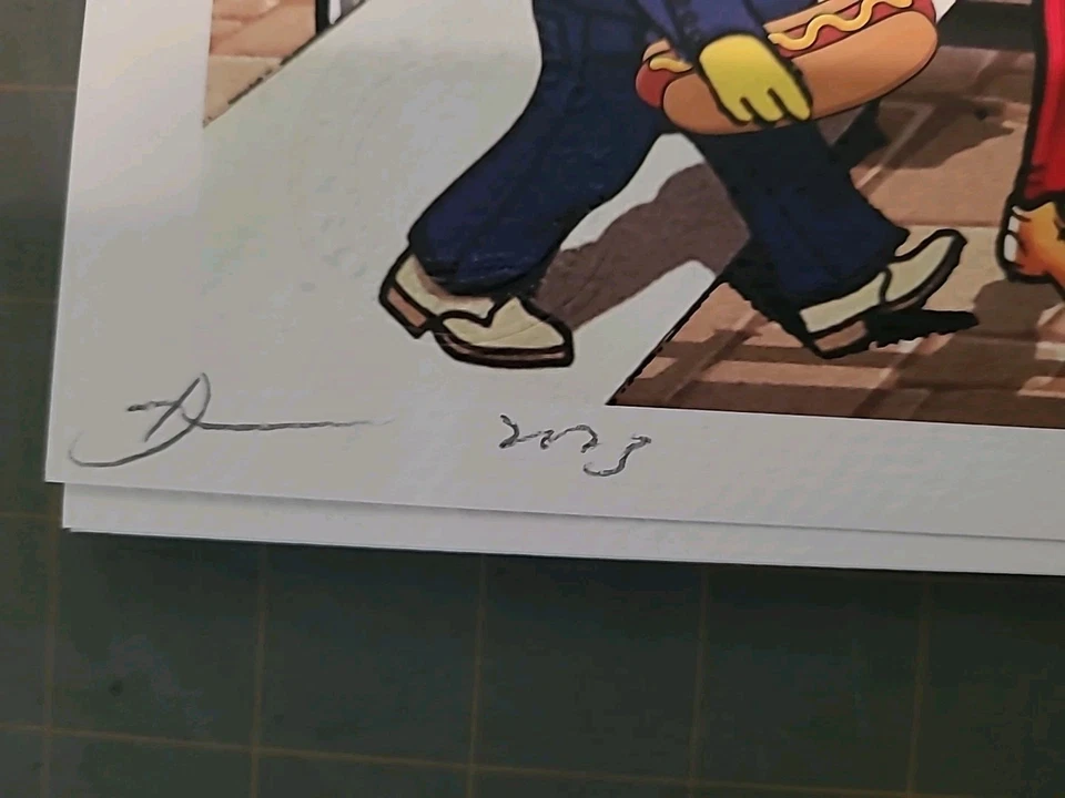 Arte pop graffiti firmado de Death NYC 19x13. Los Simpson Beatles Abbey Road. 2023 Nuevo Foto 3 de 4