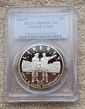 2004 P PCGS PR69DCAM LEWIS & CLARK BICENTENNIAL  COMMEMORATIVE SILVER DOLLAR
