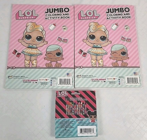 Lot 2 LOL Surprise Coloring & Activity Books And 1 Pack Crayons (10 Crayons 🖍) - Picture 4 of 14