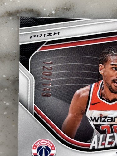 2024-25 Prizm Black #46 Alexandre Sarr RC Purple Ice /149 Rookie Wizards - Bild 4 von 4