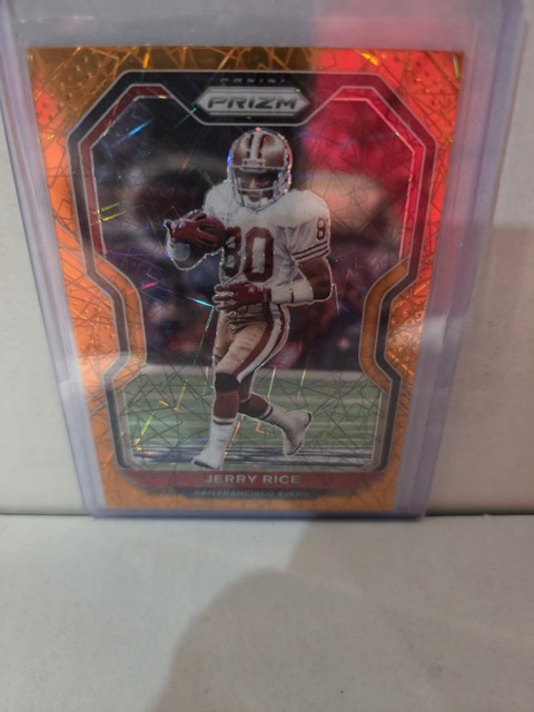 Jerry Rice 2020 Panini Prizm #291 Orange Laser San Francisco 49ERS HOF Refractor
