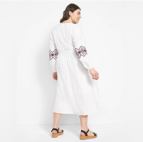 Abito midi bohemien ricamato Lane Bryant taglia 24 - Foto 10 di 12
