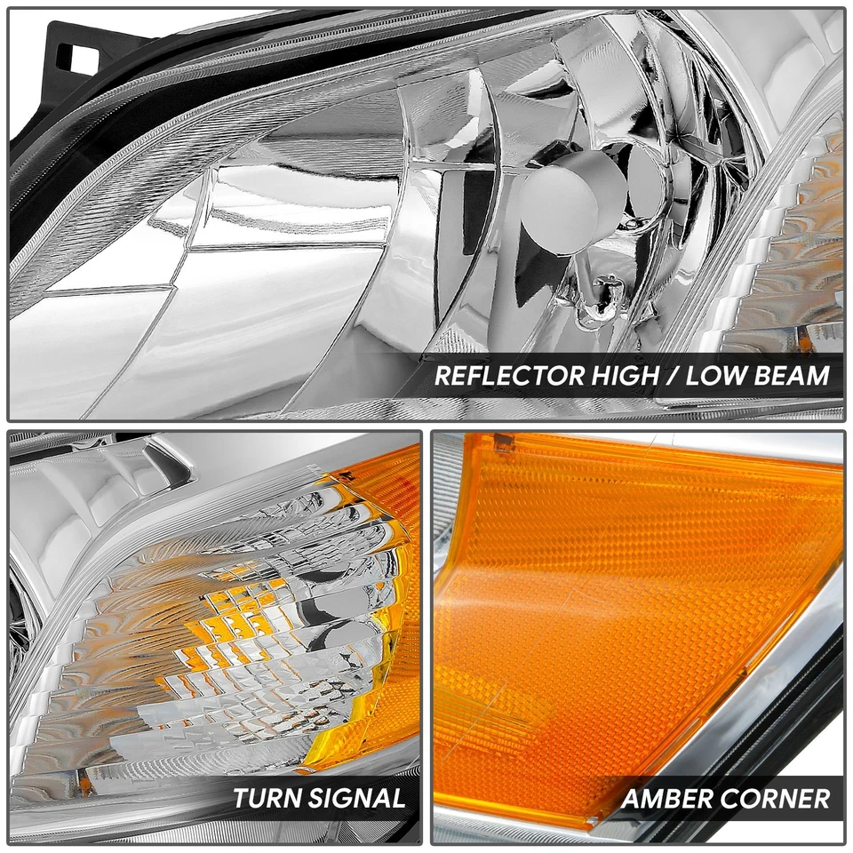 Conjunto de faros esquineros ámbar carcasa cromada para Nissan NV200 Fit 13-21 Foto 3 de 4