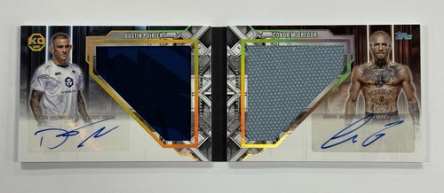 McGregor Poirier 2025 Topps UFC Knockout Rivals Dual Auto Relic Booklet /10 KG - Picture 1 of 9