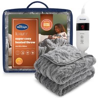 Silentnight Luxury Super Cosy Heated Throw Thick Soft Chunky Knit Over Blanket