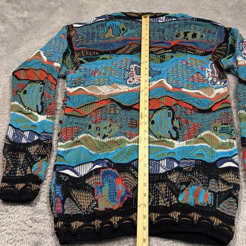 Vintage COOGI Pullover XL Tropical Fish Print Motiv Strickpullover selten Australien - Bild 21 von 21