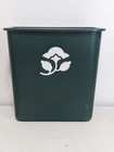Vtg Retro 80s Wastebasket Trash Can Bin Green Floral Le Beau Product Wisconsin 
