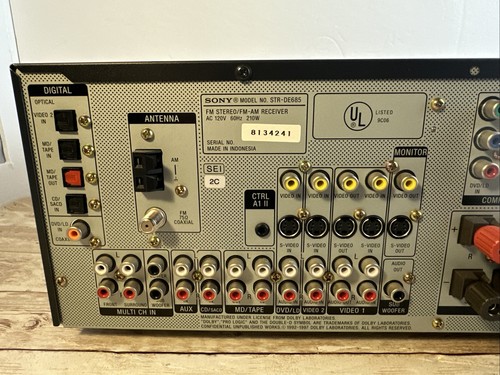 Sony AV Receiver Amplifier Tuner Stereo Surround STR-DE685 Tested / No Remote - Picture 9 of 13