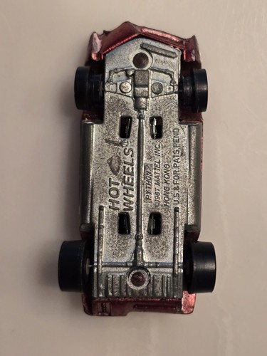 Vintage Hot Wheels Redline 1967 Python Spectra flame Red W/ Original Tin Button - Picture 8 of 10