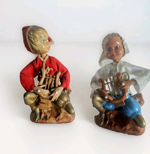 Vintage alte Spukpuppen 2 Elfen Pixies TILSO 60er Halloween er dreht ihr den Kopf  - Bild 4 von 7