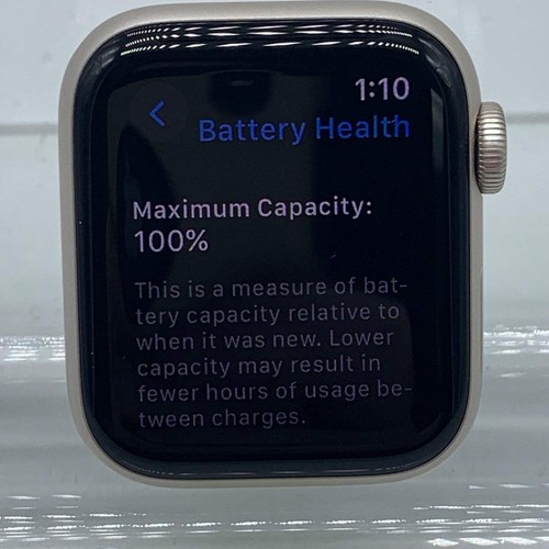 GPS uniquement Apple Watch SE 2e génération 40 mm Starlight bracelet sport en aluminium MXEG3LL/A - Photo 9 sur 10
