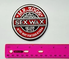 MR. ZOGS SEX WAX Surfboard Wax IRON ON PATCH Surfing Ocean California