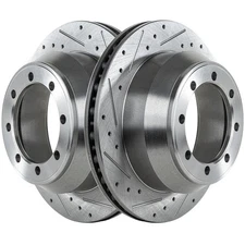 Disc Brake For 1999-2002 Ford E350 Econoline Wagon Rear Drilled Slotted Set of 2