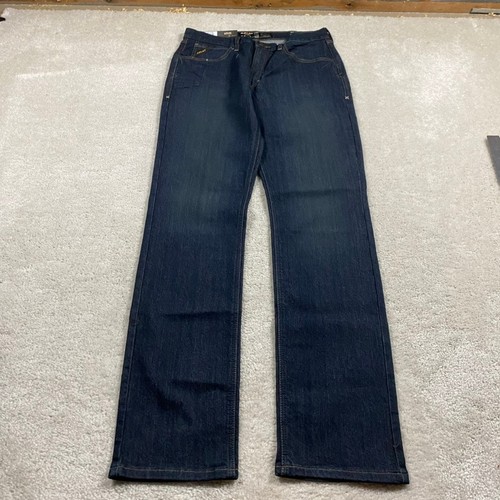 Jeans Ariat M4 Para Hombre 34x38 Azul Trabajo Relajado Denim Recto Barras de Refuerzo Elástico Duradero - Imagen 3 de 6
