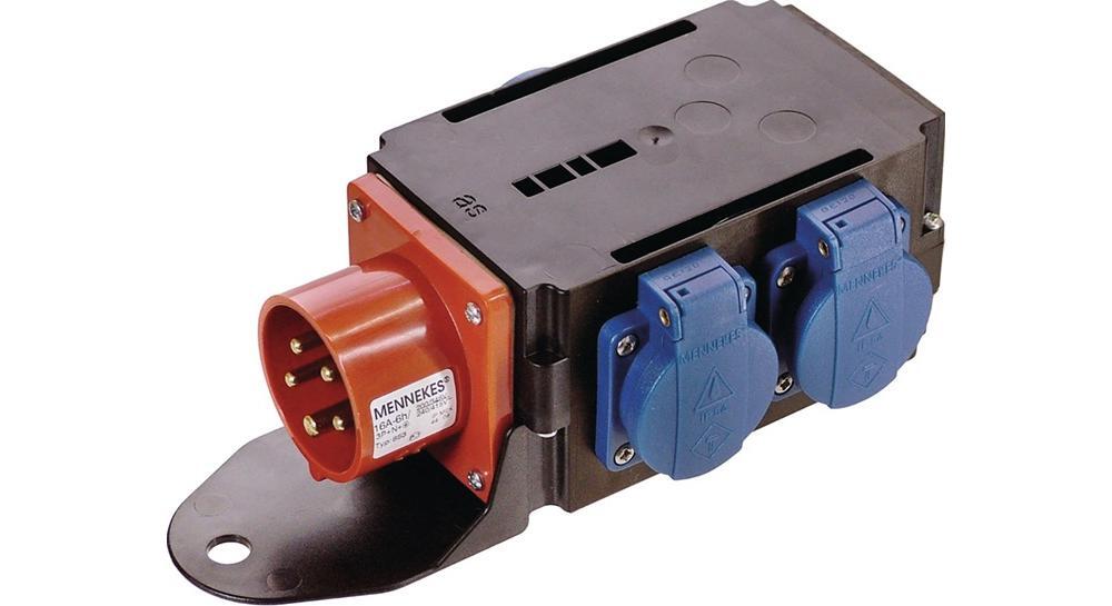 AS Schwabe CEE-адаптер MIXO SAAR 1xCEE-Stecker 400 В, 16 А, 5-полиграф IP44