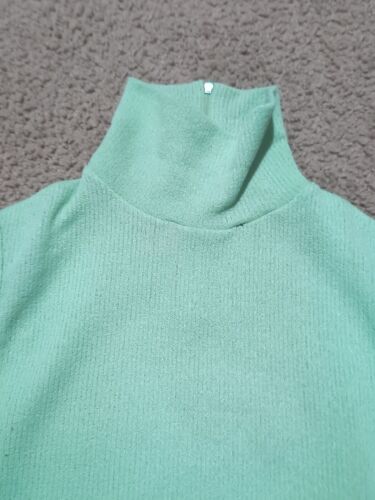 Vintage Stretch Knit Sleeveless Top Medium NOS GREEN Woman's Retro Hipster 1960s - Picture 9 of 15