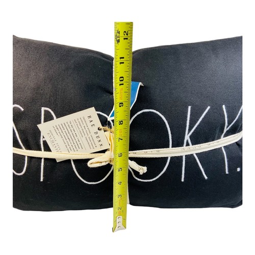 Rae Dunn SPOOKY Buffalo Check Plaid Bundle Pair Of Halloween Pillows Home Decor - Picture 5 of 6