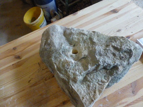 Quellstein Brunnenstein mit Loch für Quellsteinbrunnen Naturstein Nr. 60 Unikat - Bild 15 von 15