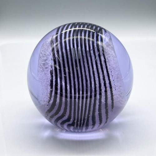 CAITHNESS GLASS, Scotland "Trapeze" Paperweight-purple
