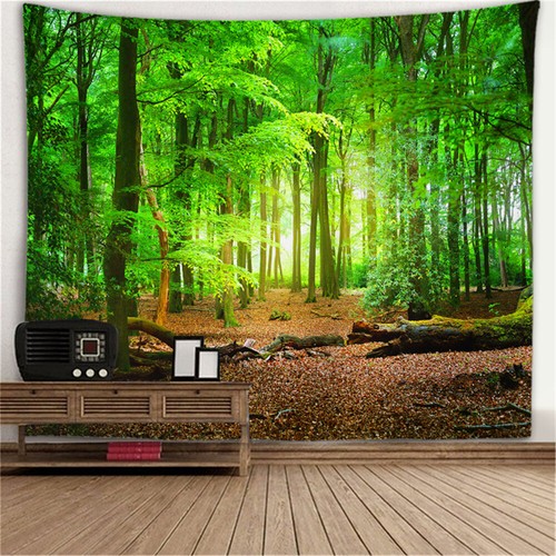 Große Waldhöhle Landschaft Wandteppich Hänge Bettwäsche Wandkunst Kulisse Geschenk - Bild 17 von 18