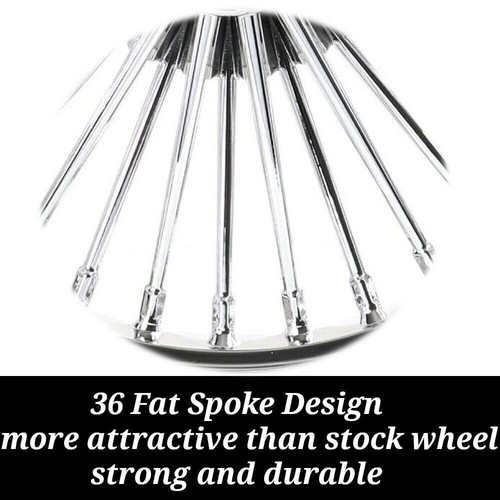 Chrome Fat Spoke Rear Wheel 16x5.5 for Harley Touring Street Road Glide 2009-24 - Picture 5 of 11