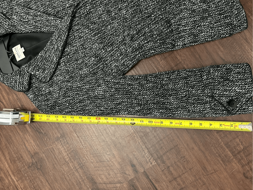 Armani Collezioni Black/White Tweed Wool Sequins Blend Blazer Size 8 w/COA - Picture 13 of 16