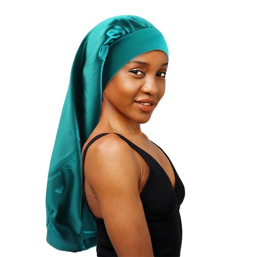Silk Satin Bonnet Night Sleep Cap Hair Hat Women Dreadlocks Braids Long Hair / - Picture 4 of 42