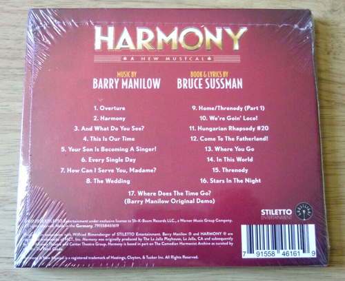 Harmony, A New Musical - The Cast Recording. CD. New & Sealed - Picture 2 of 2