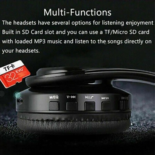 Luminous Wireless Bluetooth Headset Stereo Sports Headphones Support TF Card - Zdjęcie 9 z 13