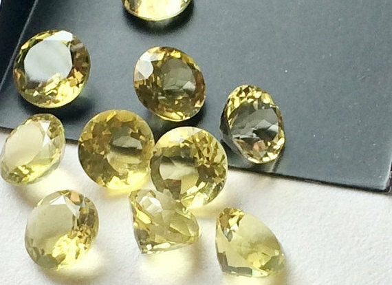 Lemon Quartz Calibrated Natural Round Faceted Cut 3mm To 10mm Loose Gemstone Okazja, klasyka