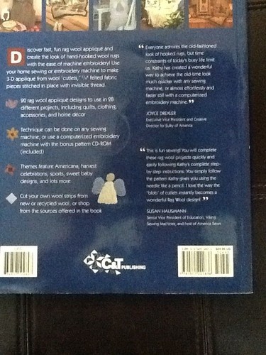 Quilting Book Rag Wool Applique By Kathy MacMann New - Picture 2 of 2
