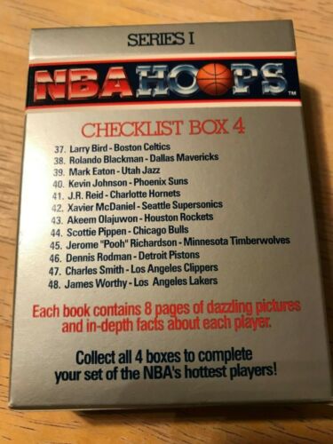1990 NBA Hoops Series 1 Collect A Book Box 4 completo sellado Larry Bird, Pippen - Imagen 4 de 8